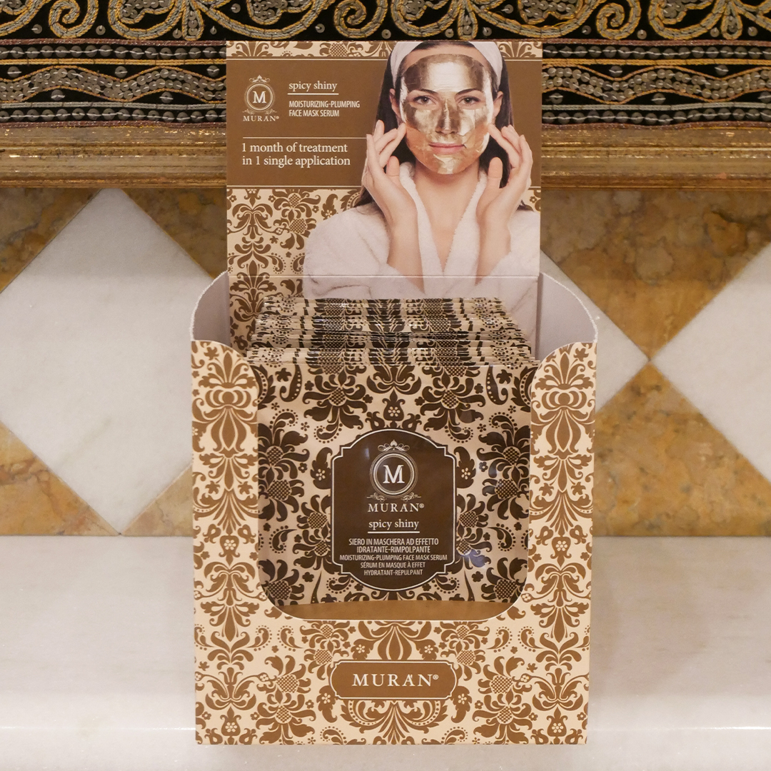 SPICY SHINY Moisturizing-plumping gold face serum mask